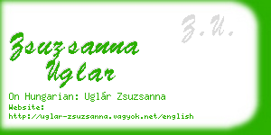 zsuzsanna uglar business card