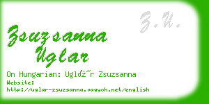 zsuzsanna uglar business card